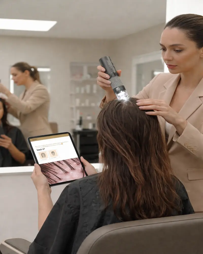 Cabelo com sinais de danos